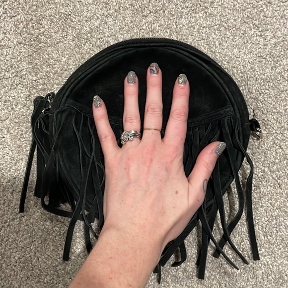 Real leather suede small clutch // vintage - Picture 3 of 6